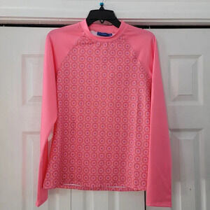 Cabana Life Rash Guard - UPF 50+, Long Sleeve For Women's Coral Tide Size Large